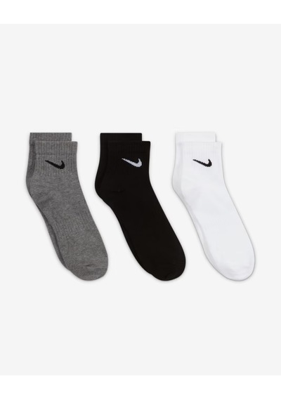 Nike Sx7677-964 Everyday Lightweight Crew Antrenman Çorapları 3 Çift Cok Renklı