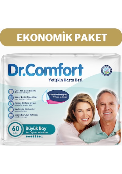 Dr. Comfort Yetişkin Bel Bağlamalı Hasta Bezi L 2 x 30'Lu