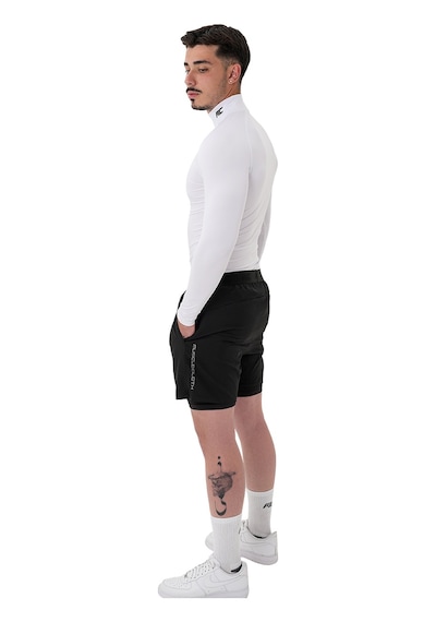Musclecloth Performance 2 In 1 Erkek Taytlı Şort Siyah Siyah