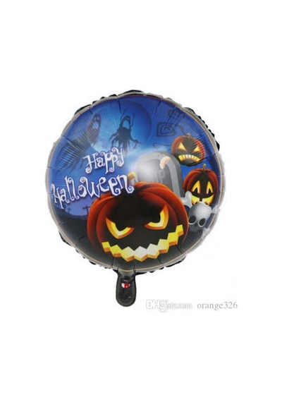 Happy - 375 - Halloween Balkabağı Folyo Balon - Glblseme - 18 İnç Çok Renkli