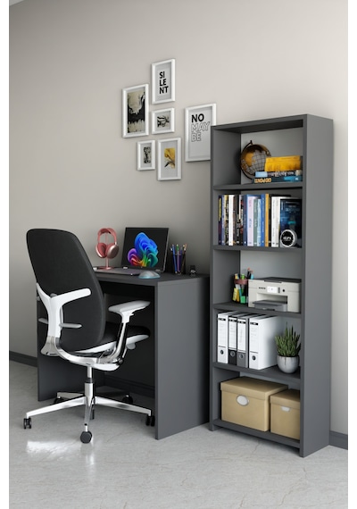 Kitaplıklı Çalışma Masası Bilgisayar Masası Raflı Öğrenci Ofis Masası Modern Tasarım Çok Amaçlı Dolaplı Masa Antrasit Kitaplıklı Çalışma Masası Bilgisayar Masası Raflı Öğrenci Ofis Masası Modern Tasarım Çok Amaçlı Dolaplı Masa Antrasit