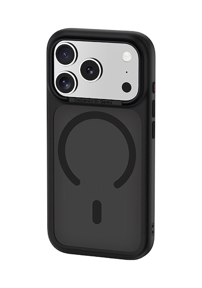 Apple Uyumlu iPhone 17 Pro Max Kılıf M-safe Şarj Özellikli Benks Mist C-magnet Kapak Siyah Siyah