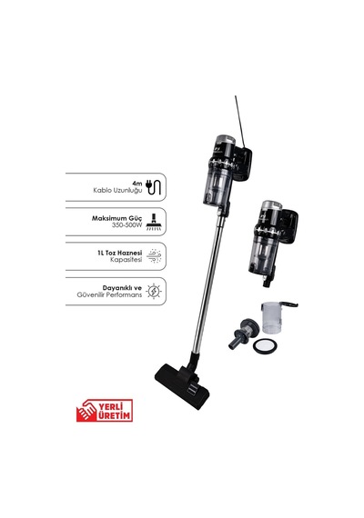 Pirantech CB-107C Çok Fonksiyonlu Buharlı Temizlik Makinası + EK200 Torbasız Kablolu Dikey Süpürge