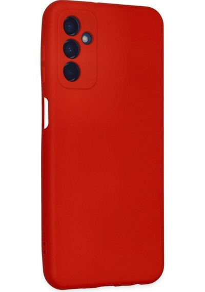 Samsung Galaxy M23 Kılıf Nano İçi Kadife Silikon - Kırmızı Düz Renkli