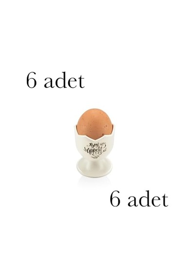 6 Adet Yumurta Masa Sofra Sunumluk Açık Ahşap