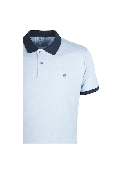 Erkek Mavi Slim Fit Polo Yaka %100 Pamuk T-shirt Jeans 1136-mavi Mavi