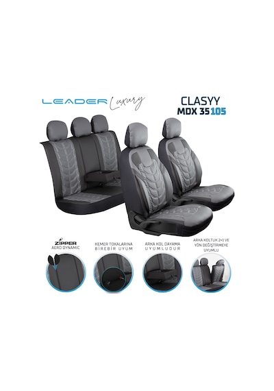 Lada Niva Lüx Deri Oto Koltuk Kılıfı Ön Arka Takım Classy Serisi Füme