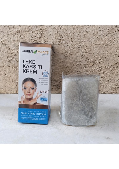 Leke Karşıtı Krem Spf20+ - Tuz Sabunu İkili Set