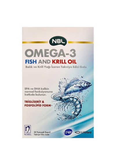 Omega-3 Fish And Krill Oil, 50 Kapsül, Balık Ve Kril Yağı