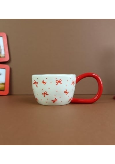 Love Kalp Seramik Kahve Kupası Bm-2387 Açık Ahşap