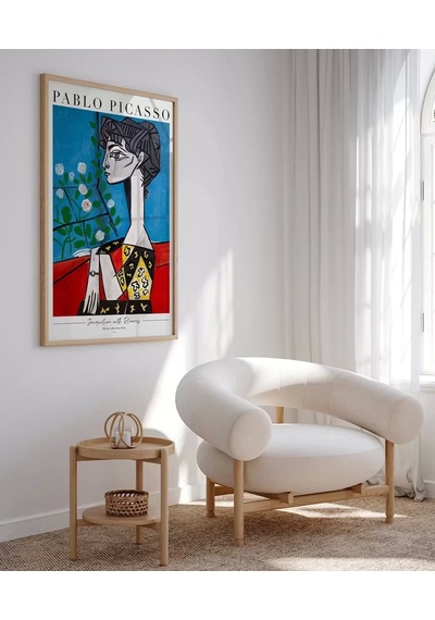 Çerçevesiz Poster Pablo Picasso Jacqueline With Flowers