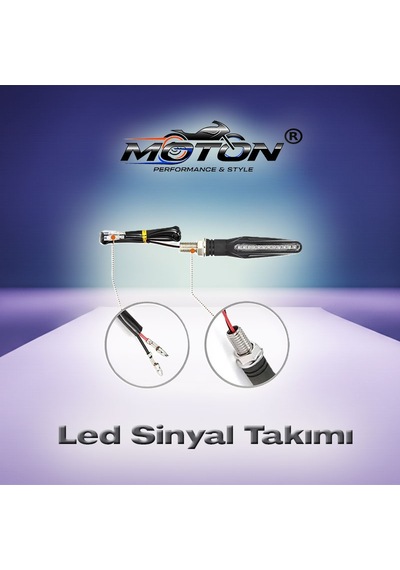 Motosiklet Universal Led Sinyal Lambası Takımı 2 Adet