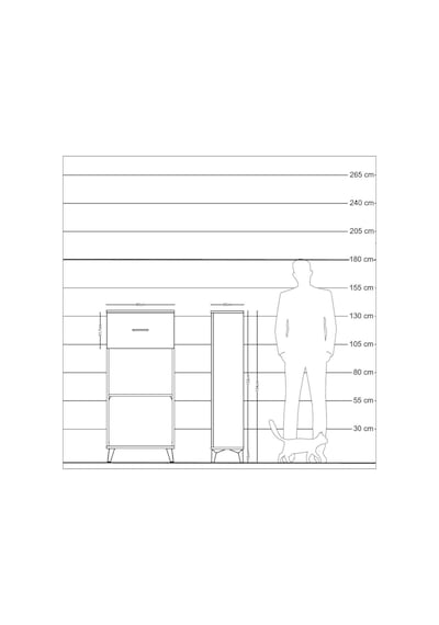 Arges Dolap Tek Raflı Tek Çekmeceli 60x30x134 Aytaşı-aytaşı Aytaşı