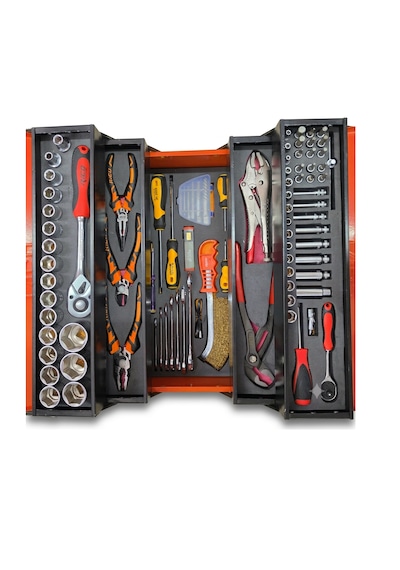Rico 5 Gözlü Metal Dolu Takım Çantası 100 Parça 42,5cmx23cmx20cm