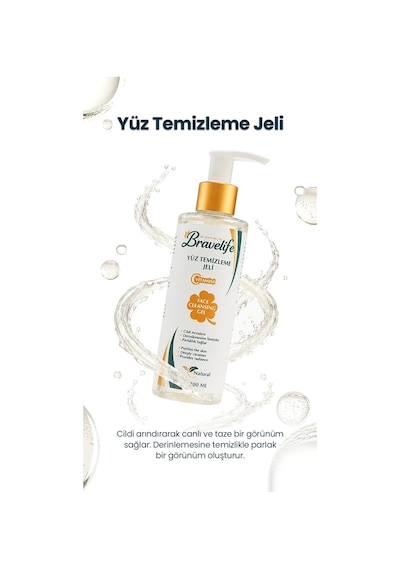 Bravelife C Vitamini Yüz Temizleme Jeli Ve Leke Karşıtı Cilt Bakım Kremi 2 Li Set