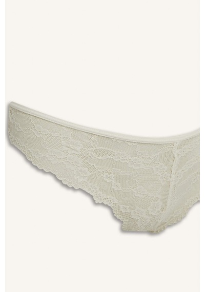DeFacto Dantel Brazilian Külot-Fall in Love T3197AZ25SPWT46 Beyaz