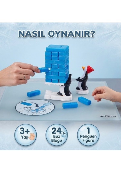 Panik Penguen Denge Ve Buz Dizme Kutu Oyunu 27 Parça Eğitici Aile Ve Grup 27 Parça Kutu Oyunu
