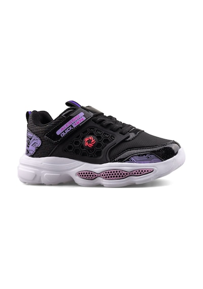 019 Çocuk Rahat Sneaker Siyah/lila