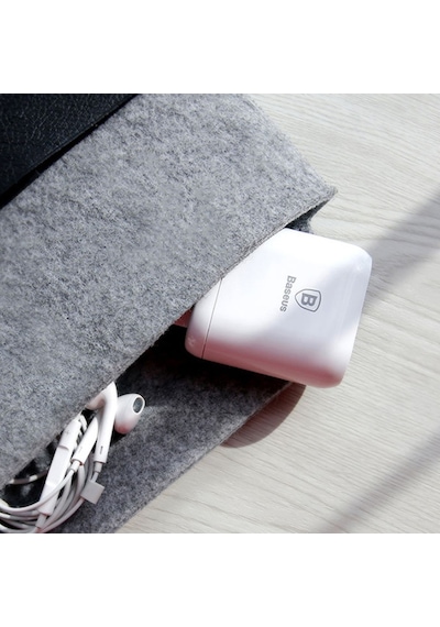 Baseus Bojure Series Dual-Usb Qc 3.0 18W Hızlı Şarj Aleti Başlık (123857026)-Beyaz