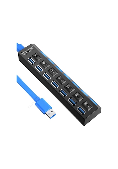 Usb 3.0 On/off Anahtarlı 7 Port Hub