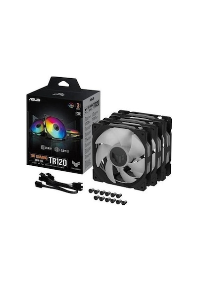 Asus Tuf Tr120 Argb 120mm Siyah Kasa Fanı 3-lü Paket