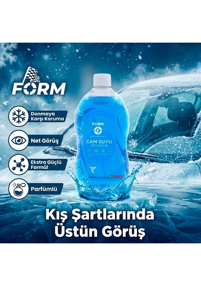 Form -18 Derece Kışlık Oto Cam Suyu Antifrizli Ve Parfümlü 1 Litre