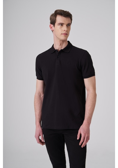 Morven Erkek Siyah Basic Polo Yaka Dynamic Fit T-shirt 26yc018007001 Siyah
