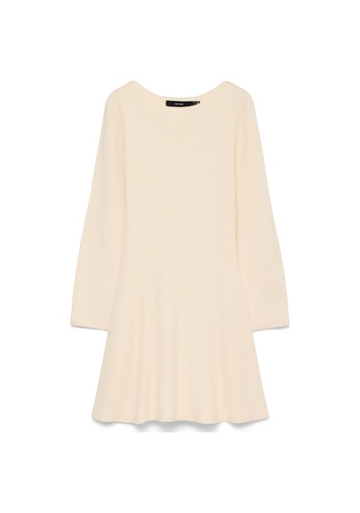 Vero Moda Krem Kadın Kayık Yaka Elbise 10347749-130905 Tcx
