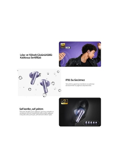 Kablosuz Şarj Özellikli Bluetooth Kulaklık, Hi-res-ldac Desteği