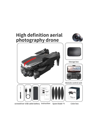 Çift Kamera Drone Uzaktan Kumanda App Destekli Quadcopter Tek Tuş İniş Kalkış 360 Roll