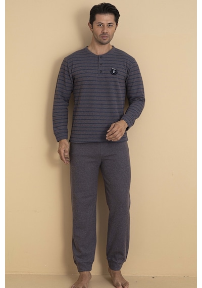 Wordex Falkom 5701 Selanik Kumaş Kışlık Kalın Kumaşlı Erkek Çizgili Pijama Takımı Açık Kahverengi Wordex Falkom 5701 Selanik Kumaş Kışlık Kalın Kumaşlı Erkek Çizgili Pijama Takımı Açık Kahverengi