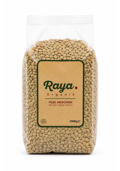 Raya Organik- Organik Yeşil Mercimek 1 Kg