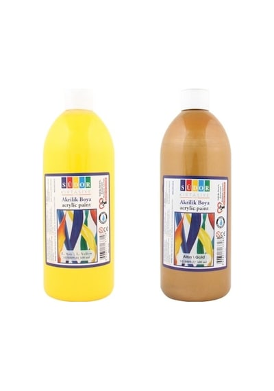 Südor Akrilik Boya Vermiyon 500 Ml Canlı Renk Seçenekleri İle Yüksek Kalite Boya Çok Renkli