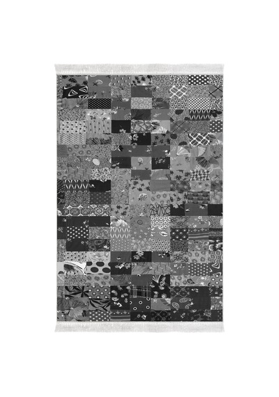 Eko Trend Djt Yıkanabilir Kaymaz Taban 3 Lü Yatak Odası Takımı Mu148 Patchwork gri