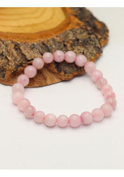 Pembe Kuvars Taşlı Bay Bayan Doğal Taş Bileklik 201025839 Çok Renkli