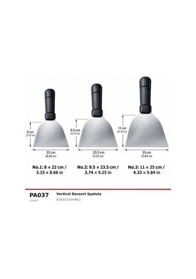 Fida Tatlı Spatulası - No:2 105mm Gümüş