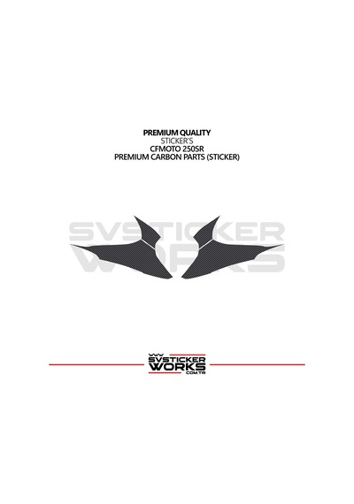 Cfmoto 250sr Sticker Karbon Folyo Kaplama Ön Kafa Yanı
