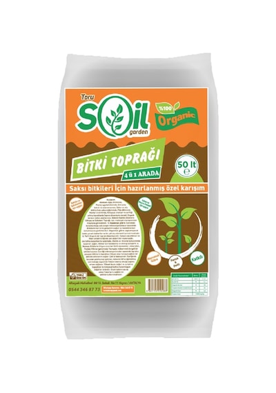 Bitki Topragı 4 Ü 1 Arada 50 L Hayvansal Gübre Perlit Ve
