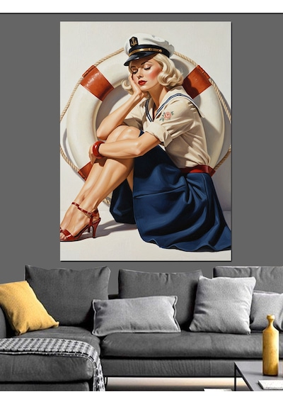 Cankurtaran Can Simidi Retro Dekoratif Kanvas - Mdf Ahşap Tablo
