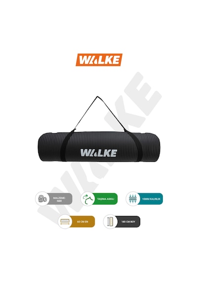 Walke Premium 10 mm Taşıma Askılı Pilates Minderi Yoga Matı