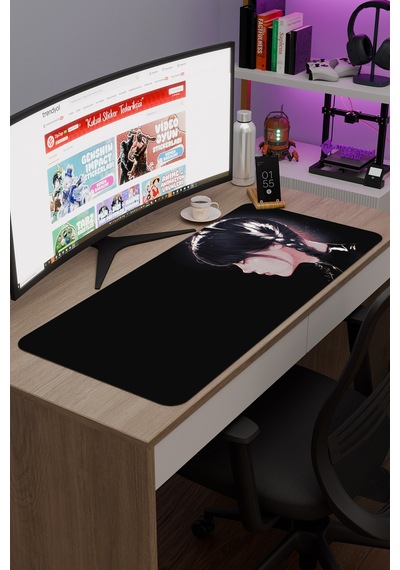 Wednesday 2 V5 90x40 Xxl Gaming Kauçuk Kaymaz Taban Mouse Pad Fare Altlığı