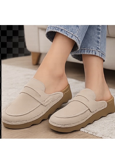 N Napa Shoe Np.351.bej Süet Deri Terlik