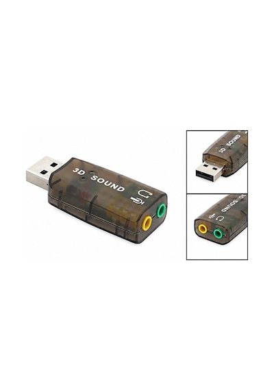 Usb Ses Kartı Harici 3d Sanal 5.1 Kulaklık Mikrofon Adaptörü