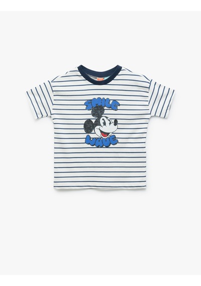 Koton Kısa Kollu Bisiklet Yaka Pamuklu Çizgili Lisanslı Mickey Mouse Tişört Ekru Çizgili 5smb10260tk Ekru Çizgili Koton Kısa Kollu Bisiklet Yaka Pamuklu Çizgili Lisanslı Mickey Mouse Tişört Ekru Çizgili 5smb10260tk Ekru Çizgili