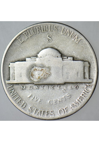 Amerika 5 Cent 1944 S Gümüş. Jefferson Nıckel. İkinci Dünya Savaşı Dönemi.