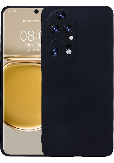 Nourthkiingdom Huawei P50 Pro Kılıf Nrtk Premier Silikon Kapak - Siyah Siyah
