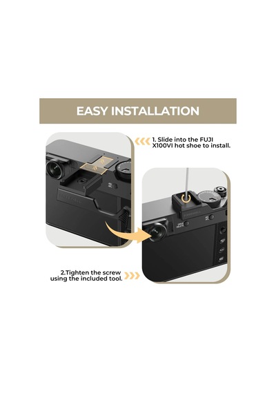 Freewell Fuji X100vı Thumb Grip With Cold Shoe Mount Siyah
