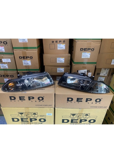 Mitsubishi Carisma 2000-2005 Arası Depo Sağ Ve Sol Far Takım Siyah Mr972793 / Mr972794