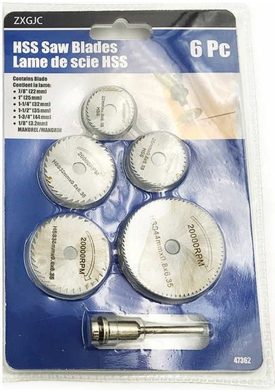 6 Parça Mini Gravür Uç Seti Kesici Disk Hobi Seti Kıl Testere p