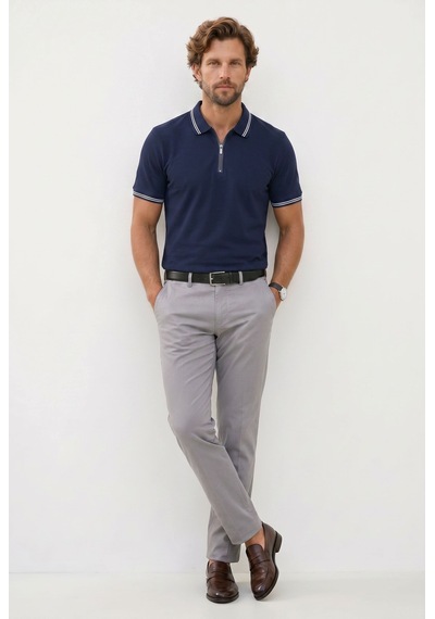 Tudors Erkek Slim Fit Dar Kesim %100 Pamuk Kısa Kollu Fermuarlı Lacivert Polo Yaka Tişört-51567 Tudors Erkek Slim Fit Dar Kesim %100 Pamuk Kısa Kollu Fermuarlı Lacivert Polo Yaka Tişört-51567
